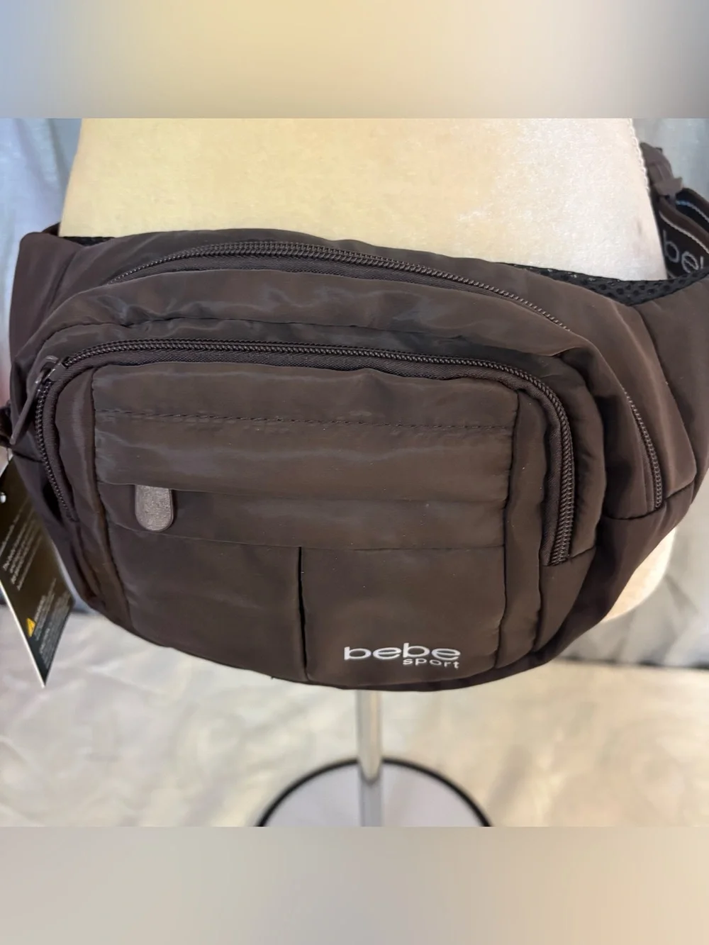 Chocolate brown Bebe waist bag/fanny pack sport bag